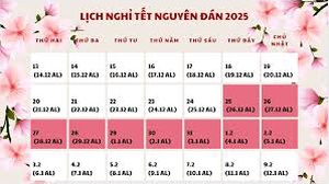 Lịch nghỉ tết âm lịch Bính Ngọ 2026