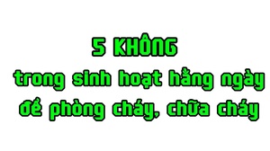 "5 KHÔNG" trong sinh hoạt hằng ngày