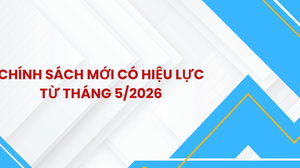 Chính sách mới có hiệu lực từ tháng 5/2026
