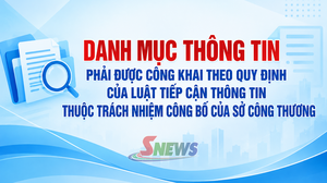 Danh mục thông tin phải được công khai theo quy định của Luật Tiếp cận thông tin thuộc trách nhiệm công bố của Sở Công Thương