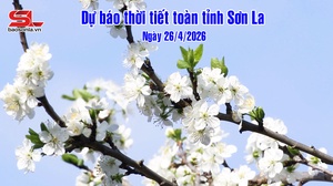 Dự báo thời tiết toàn tỉnh Sơn La ngày 26/4/2026