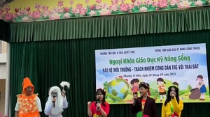 Ngoại khóa với chủ đề “Bảo vệ môi trường - trách nhiệm công dân trẻ với trái đất” 