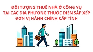 Đối tượng thuê nhà ở công vụ tại các địa phương thuộc diện sắp xếp đơn vị hành chính cấp tỉnh