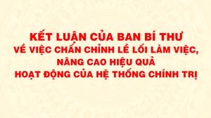 Kết luận của Ban Bí thư về việc chấn chỉnh lề lối làm việc, nâng cao hiệu quả hoạt động của hệ thống chính trị