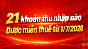 21 khoản thu nhập nào được miễn thuế từ 1/7?