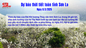 Dự báo thời tiết tỉnh Sơn La ngày 8/3/2026