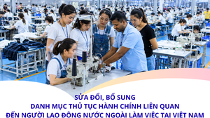 Sửa đổi, bổ sung Danh mục thủ tục hành chính liên quan đến người lao động nước ngoài làm việc tại Việt Nam