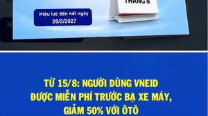 Người dùng VNeID được miễn lệ phí trước bạ xe máy, giảm 50% với ôtô