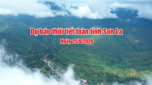 Dự báo thời tiết toàn tỉnh Sơn La ngày 25/8/2026