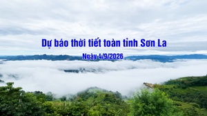 Dự báo thời tiết toàn tỉnh Sơn La ngày 04/9/2026