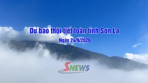 Dự báo thời tiết toàn tỉnh Sơn La ngày 24/9/2026