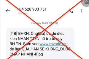 Cảnh giác với các tin nhắn lừa đảo nhận hỗ trợ từ Quỹ bảo hiểm thất nghiệp