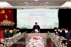 Ban Chỉ đạo cải cách tư pháp Tỉnh ủy triển khai nhiệm vụ năm 2022