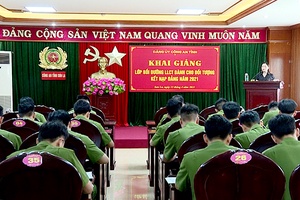 Đảng ủy Công an tỉnh: Bồi dưỡng lý luận chính trị dành cho đối tượng kết nạp Đảng