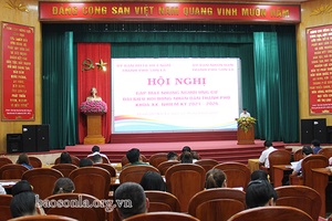 Hội nghị gặp mặt những người ứng cử đại biểu HĐND Thành phố khóa XX