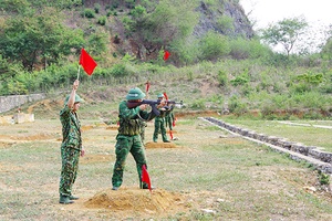 BĐBP Sơn La: Kết qủa kiểm tra huấn luyện chiến sĩ mới đạt từ khá trở lên