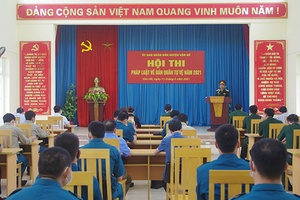 Vân Hồ tổ chức Hội thi pháp luật dân quân tự vệ 