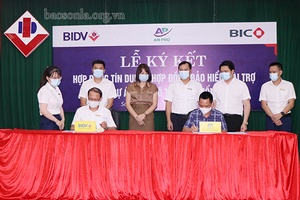 Ký kết hợp đồng tín dụng - hợp đồng bảo hiểm tài trợ Dự án khu đô thị bản Buổn