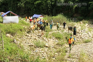 Diễn tập ứng phó bão lũ, tìm kiếm cứu nạn xã Mường Lèo năm 2021 đạt loại giỏi