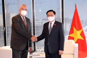 Chủ tịch Quốc hội Vương Đình Huệ làm việc với lãnh đạo một số tập đoàn, doanh nghiệp tại Áo