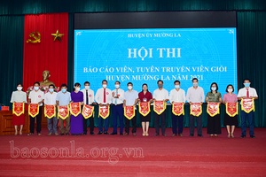 Hội thi báo cáo viên, tuyên truyền viên giỏi huyện Mường La năm 2021