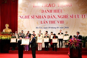 Lễ trao tặng danh hiệu “Nghệ sỹ Nhân dân”, “Nghệ sỹ Ưu tú” lần thứ VIII