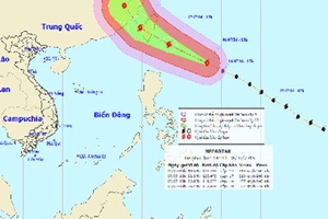 Xuất hiện siêu bão NEPARTAK trên vùng biển phía Đông Bắc đảo Lu-Dong Philippin