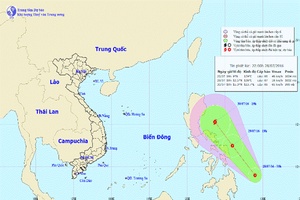 Hình thành áp tháp nhiệt đới có khả năng mạnh lên thành bão và hướng về biển Đông