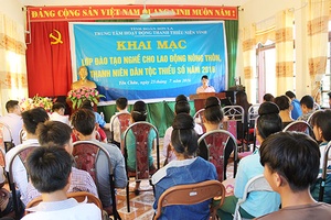 Trung tâm Hoạt động thanh thiếu niên tỉnh: Tổ chức 3 lớp đào tạo nghề cho lao động nông thôn
