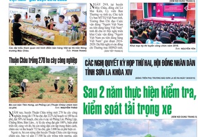 Báo Sơn La, Thứ 3 ngày 30-8-2016
