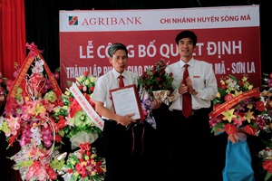 Ngân hàng NN và PTNT chi nhánh Sơn La: Công bố quyết định thành lập phòng giao dịch Sốp Cộp