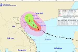 Do ảnh hưởng của bão, các huyện đảo thuộc Vịnh Bắc Bộ có gió giật mạnh