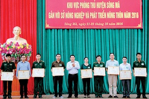 Diễn tập khu vực phòng thủ huyện Sông Mã gắn với Sở Nông nghiệp và Phát triển nông thôn năm 2016 đạt loại giỏi