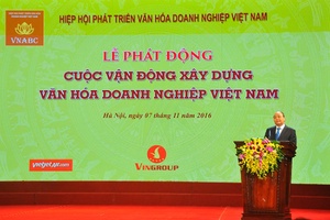 Thủ tướng Chính phủ phát động Cuộc vận động “Xây dựng văn hóa doanh nghiệp Việt Nam”