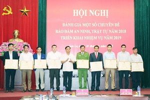 Hội nghị đánh giá một số chuyên đề đảm bảo an ninh trật tự năm 2018, triển khai nhiệm vụ năm 2019