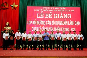 Huyện ủy Yên Châu: Bế giảng lớp bồi dưỡng cán bộ dự nguồn lãnh đạo, quản lý cấp huyện, nhiệm kỳ 2020-2025    