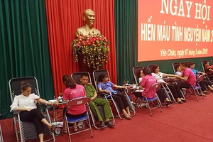 Ngày hội hiến máu tình nguyện huyện Yên Châu năm 2019