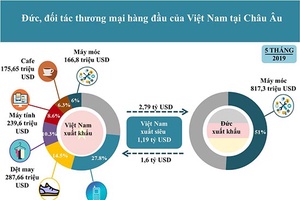 [Infographics] Đức, đối tác thương mại hàng đầu của Việt Nam tại châu Âu