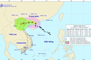 Sáng 2/8, bão số 3 sẽ di chuyển vào phía Bắc của Vịnh Bắc Bộ