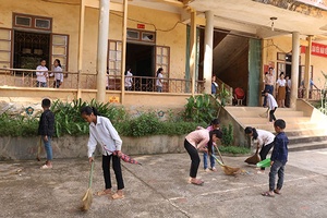 Trường Tiểu học Mường Bám 1 chuẩn bị đón năm học mới