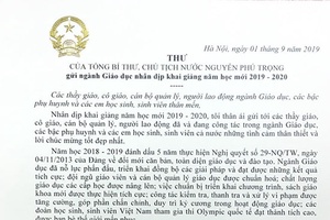 Tổng Bí thư, Chủ tịch nước gửi thư chúc mừng ngành Giáo dục nhân dịp khai giảng năm học mới