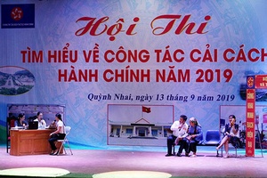 Quỳnh Nhai: Hội thi tìm hiểu về công tác cải cách hành chính năm 2019