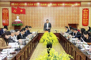 Đồng chí Bí thư tỉnh ủy làm việc với Ban Thường vụ huyện ủy Mộc Châu