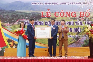 UBND huyện Phù Yên: Công bố xã Mường Cơi đạt chuẩn nông thôn mới