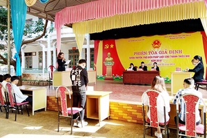 Phiên tòa giả định tuyên truyền, phổ biến pháp luật cho thanh thiếu nhi năm 2019