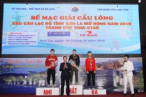 Bế mạc Giải cầu lông các câu lạc bộ tỉnh Sơn La mở rộng năm 2019