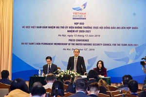 Việt Nam sẵn sàng cho vai trò Chủ tịch Hội đồng Bảo an Liên hợp quốc tháng 1/2020