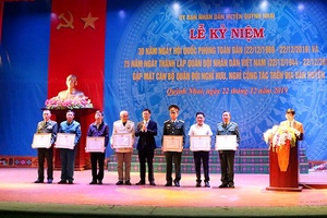 Quỳnh Nhai: Kỷ niệm 30 năm Ngày hội Quốc phòng toàn dân và 75 năm Ngày thành lập QĐND Việt Nam