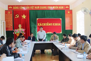 Thẩm định hồ sơ xã Chiềng Khoa đạt chuẩn nông thôn mới năm 2019