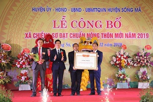 Sông Mã: Công bố xã Chiềng Sơ đạt chuẩn nông thôn mới năm 2019